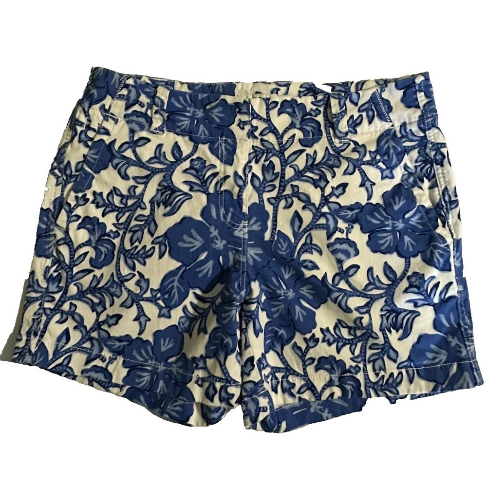 Vineyard Vines Women's Size 6 Blue White Floral Tropical Shorts